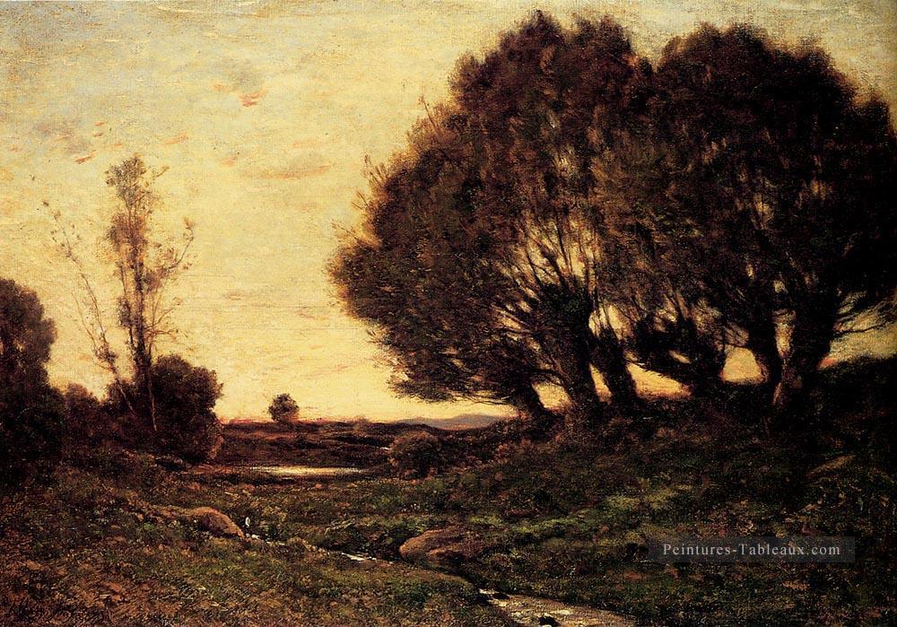 Un paysage boisé avec un ruisseau Barbizon Henri Joseph Harpignies Peintures à l'huile